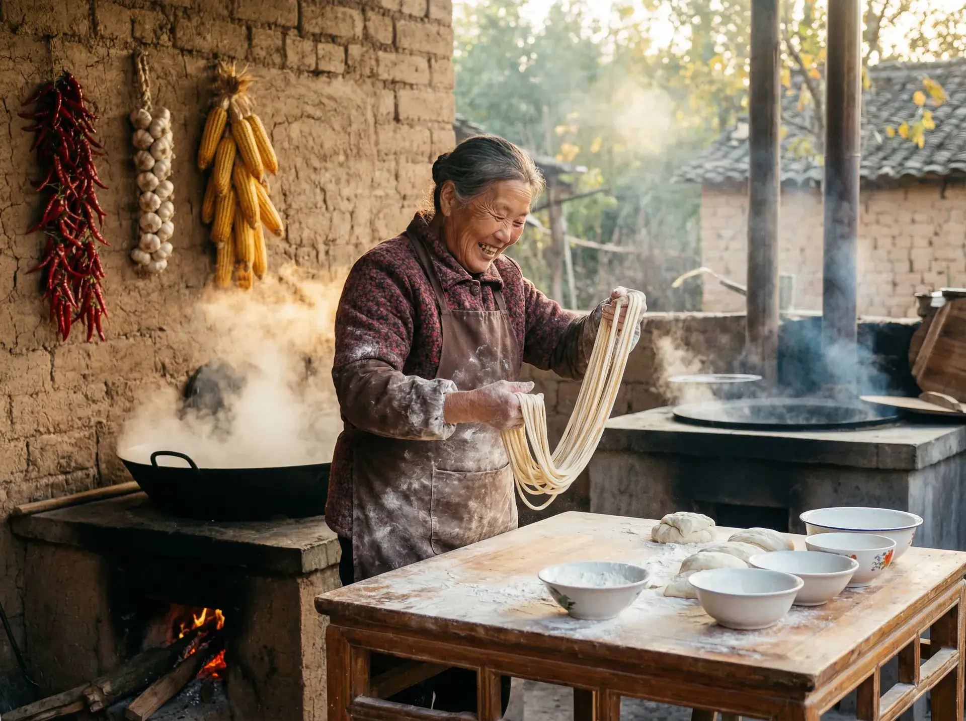 农家大嫂手擀面 - 12306验证手机号 乡村美食